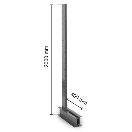 Cantilever léger Désignation:Colonne simple face Profondeur:400 mm  Charge:1470 kg