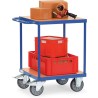 Servante carré Dim. utiles (L x l):600 x 600 mm Ø roues:160 mm Charge:500 kg Dim. Ext. (L x l x h):737 x 609 x 860 mm