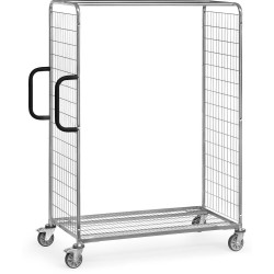 Chariot prépa de commande Dim. utiles (L x l):1250 x 610 mm Charge:300 kg Dim. Ext. (L x l x h):1491 x 690 x 1825 mm Désignation