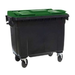 Conteneur à déchets Dim. ext. (L x l x h):1265 x 775 x 1165 mm Volume:660 L Couleur:Vert